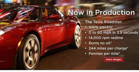 Tesla Roadster: 100% electric